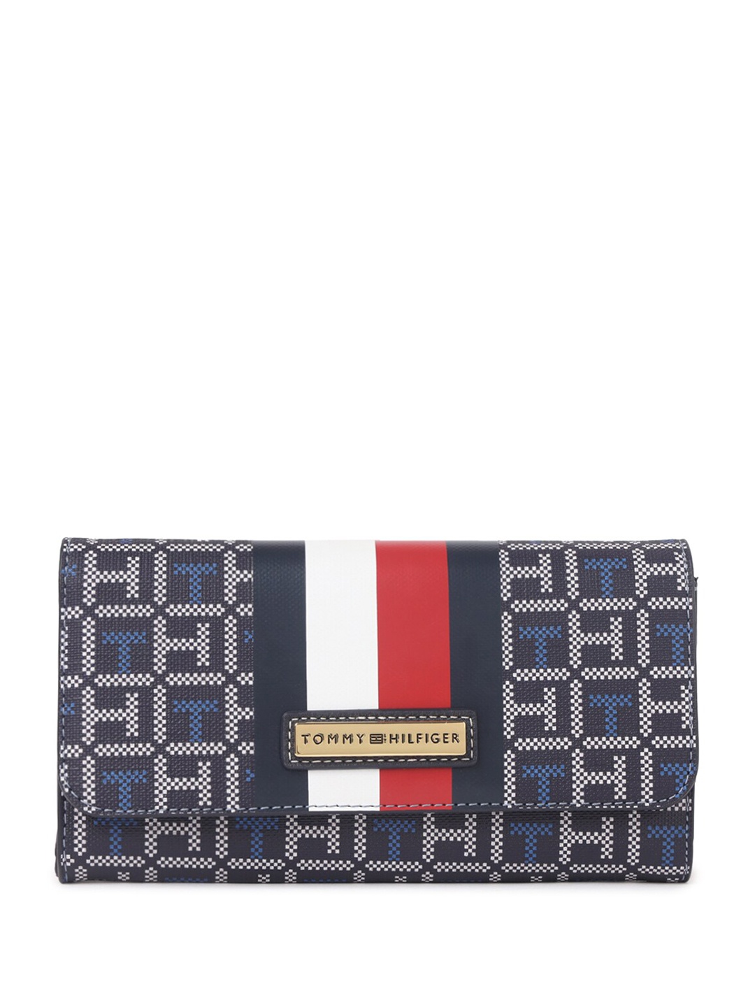 

Tommy Hilfiger Women Printed Buckle Detail Envelope, Blue