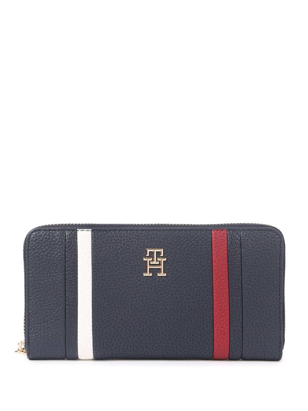 

Tommy Hilfiger Women Textured Zip Around Wallet, Blue
