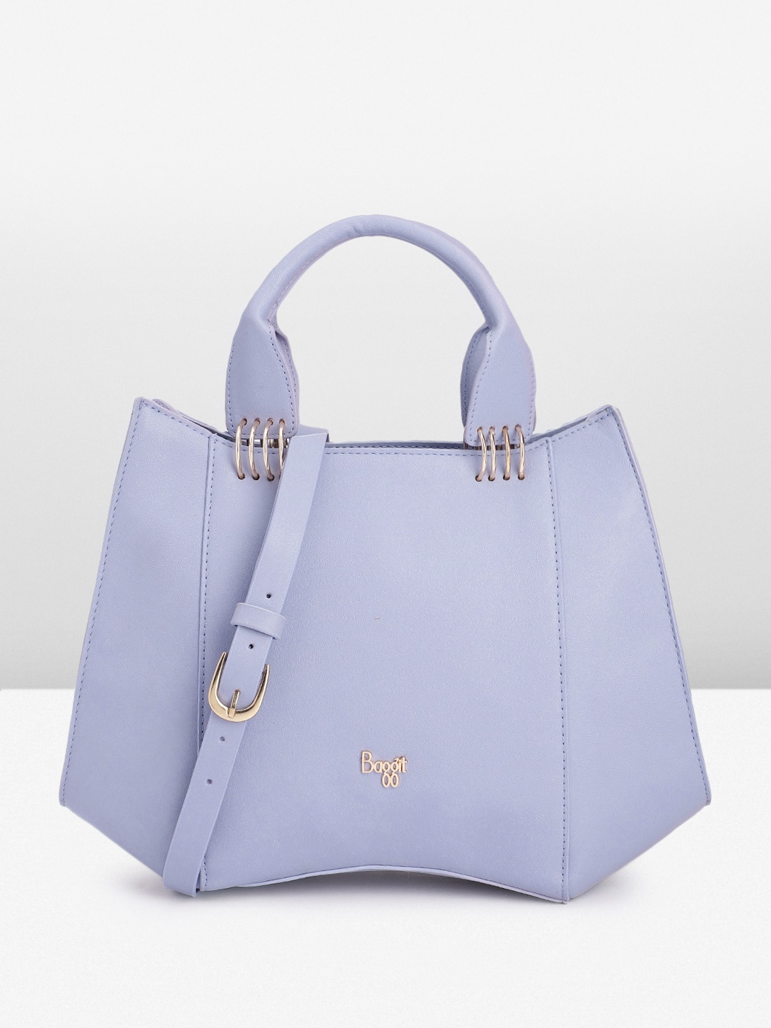 

Baggit Solid PU Structured Handheld Bag, Lavender