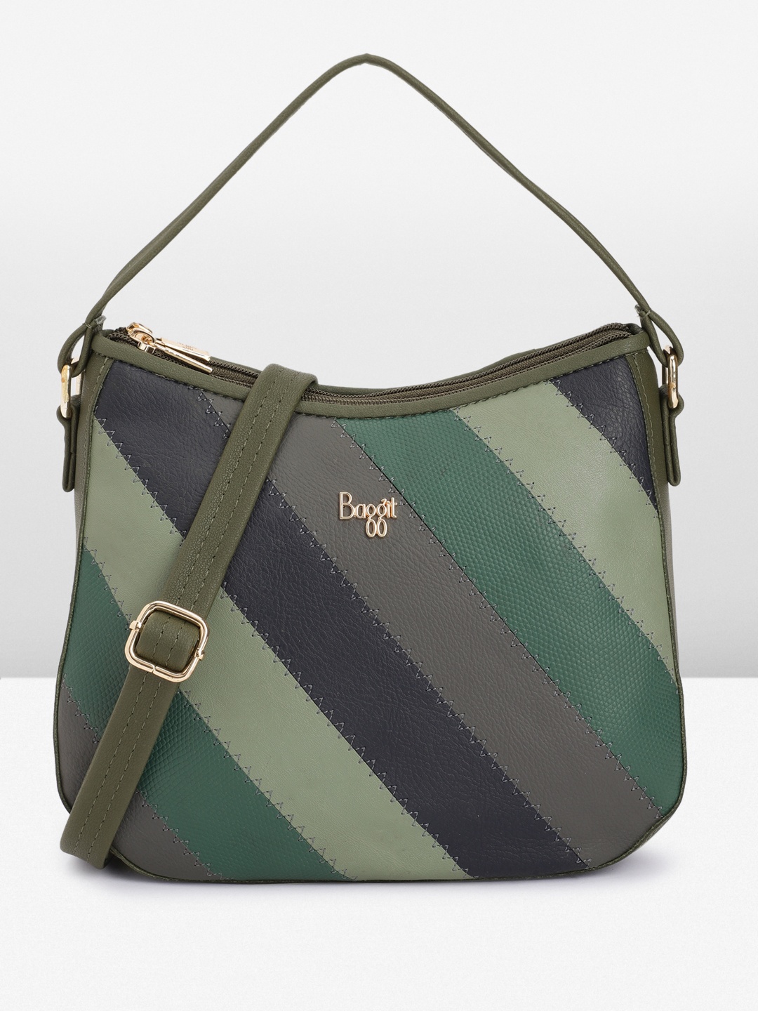 

Baggit Striped Hobo Bag, Multi