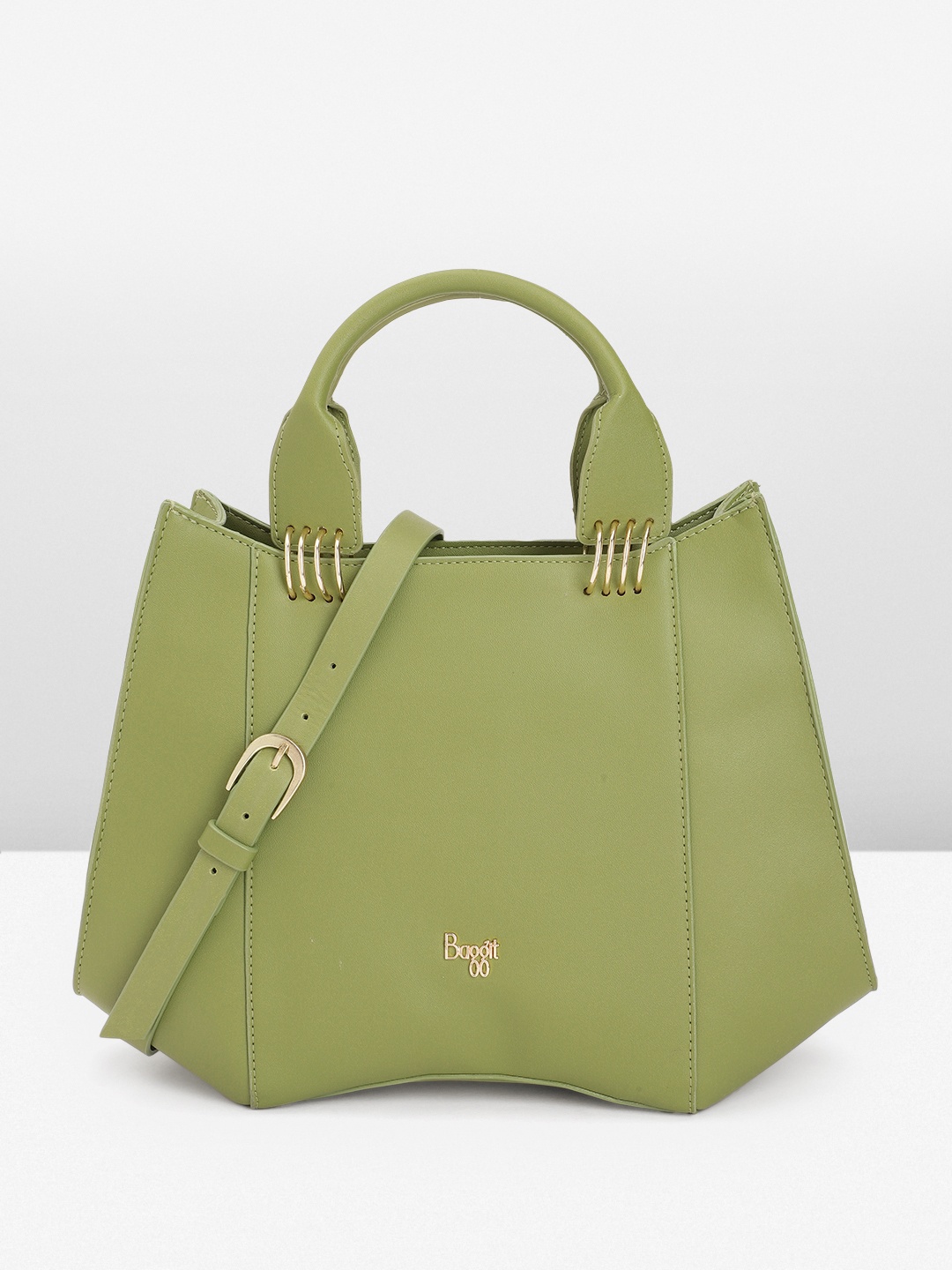 

Baggit Women Solid Handheld Bag, Green