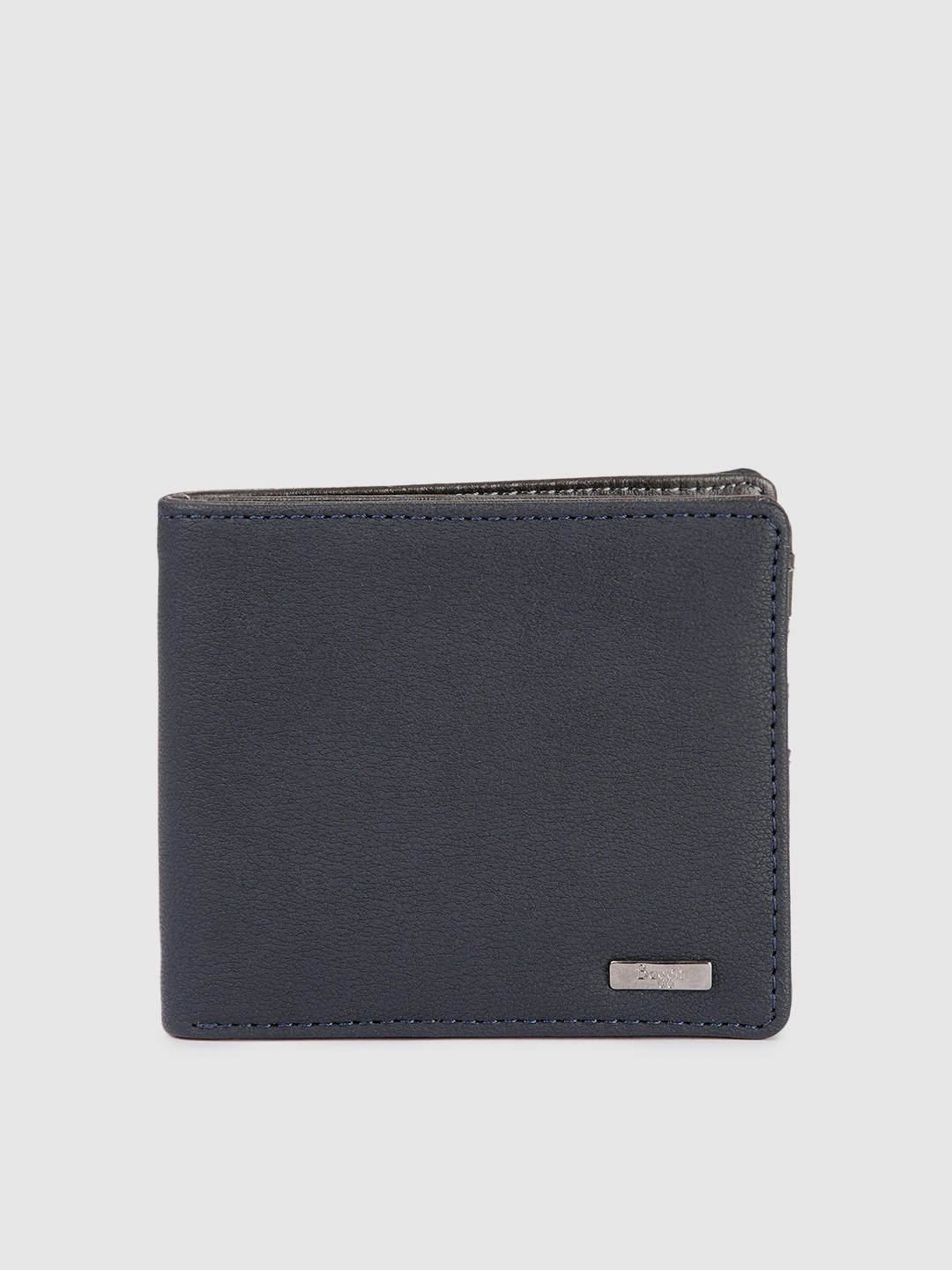 

Baggit Men Abstract Textured Two Fold Wallet, Navy blue