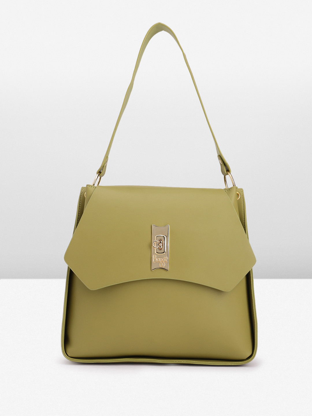 

Baggit Solid Structured Shoulder Bag, Green