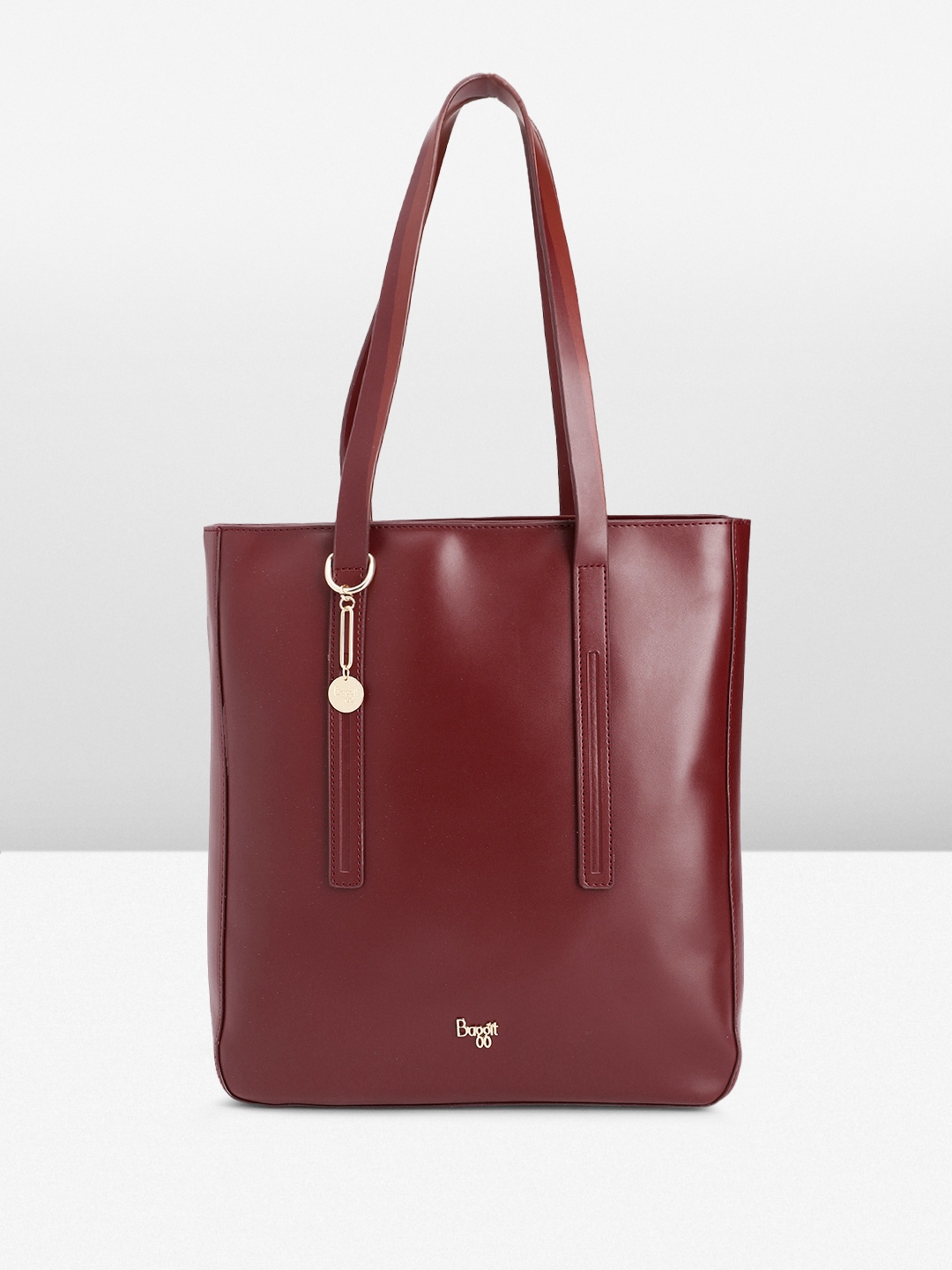 

Baggit Solid Structured Shoulder Bag, Burgundy