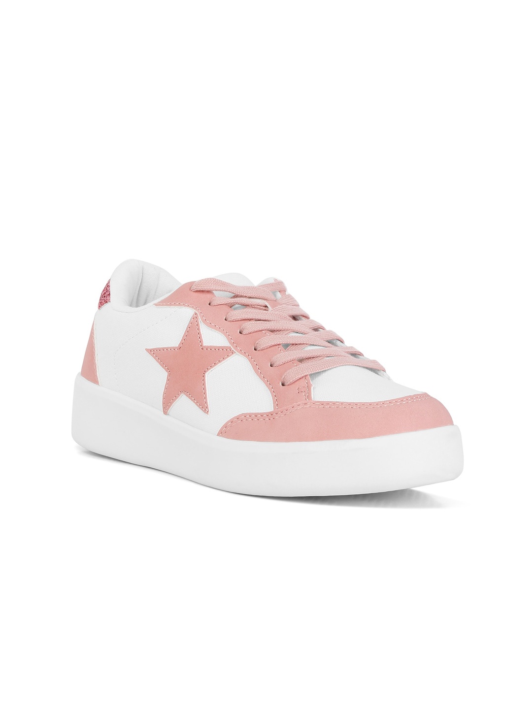 London Rag Women Colourblocked Canvas Sneakers, Pink