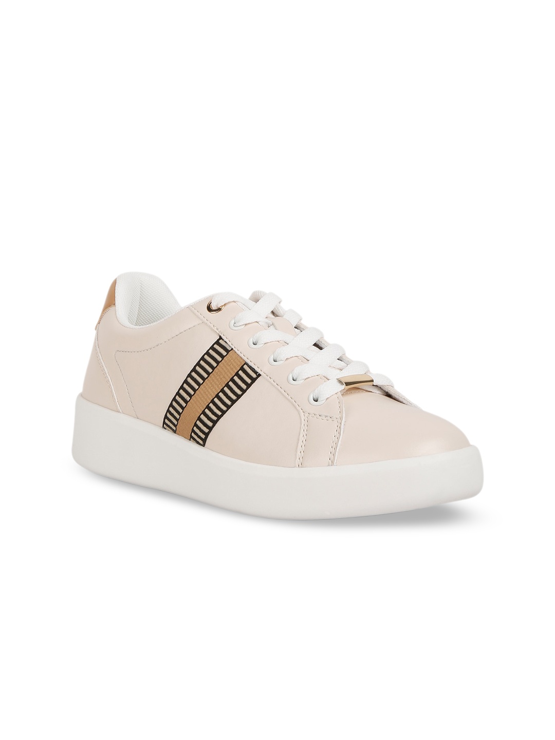 London Rag Women Beige Colourblocked Sneakers