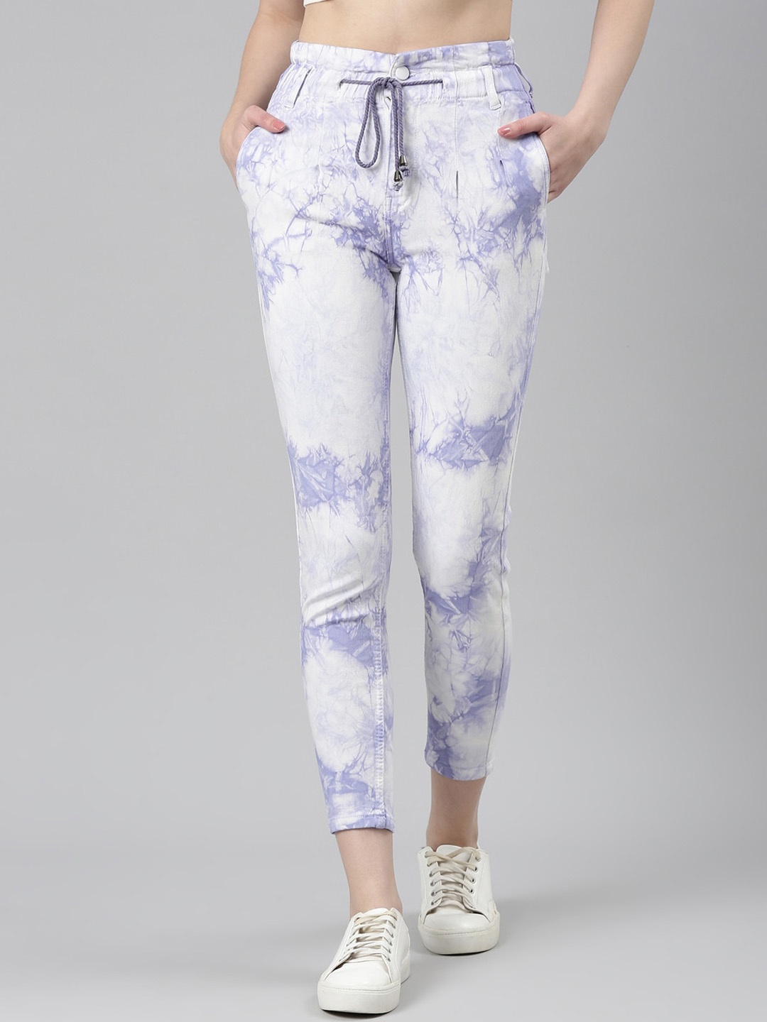 

SHOWOFF Women High-Rise Slim Fit Highly Distressed Heavy Fade Stretchable Jeans, White