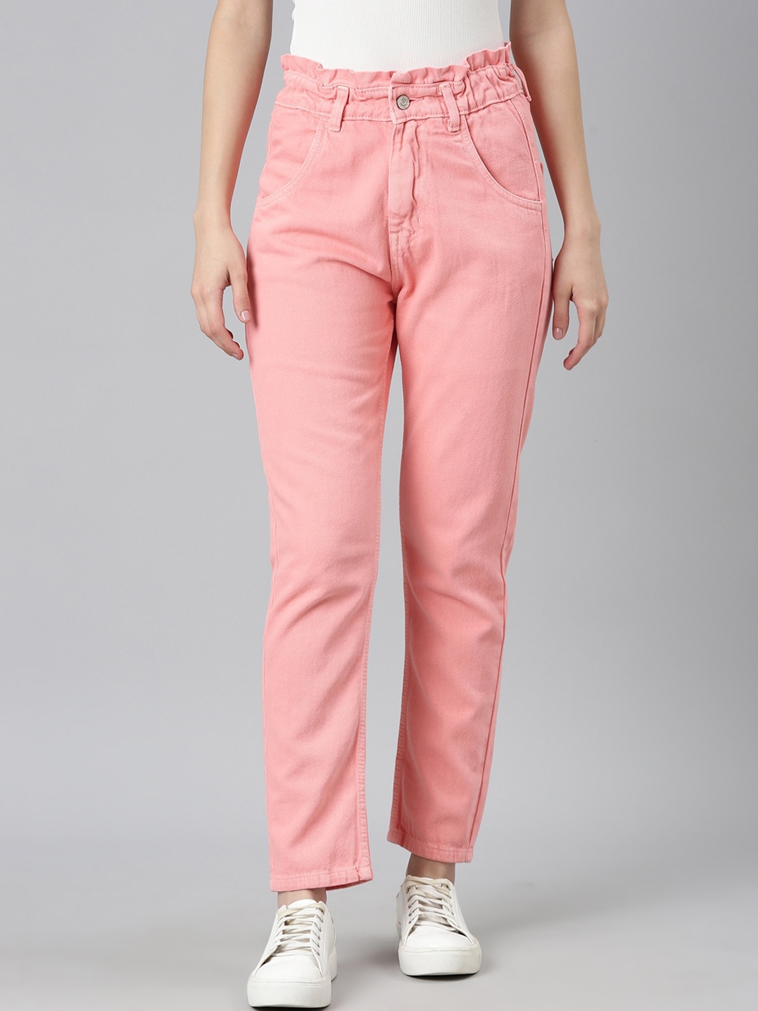 

SHOWOFF Women Jean Clean Look Cotton Regular Fit Jeans, Coral