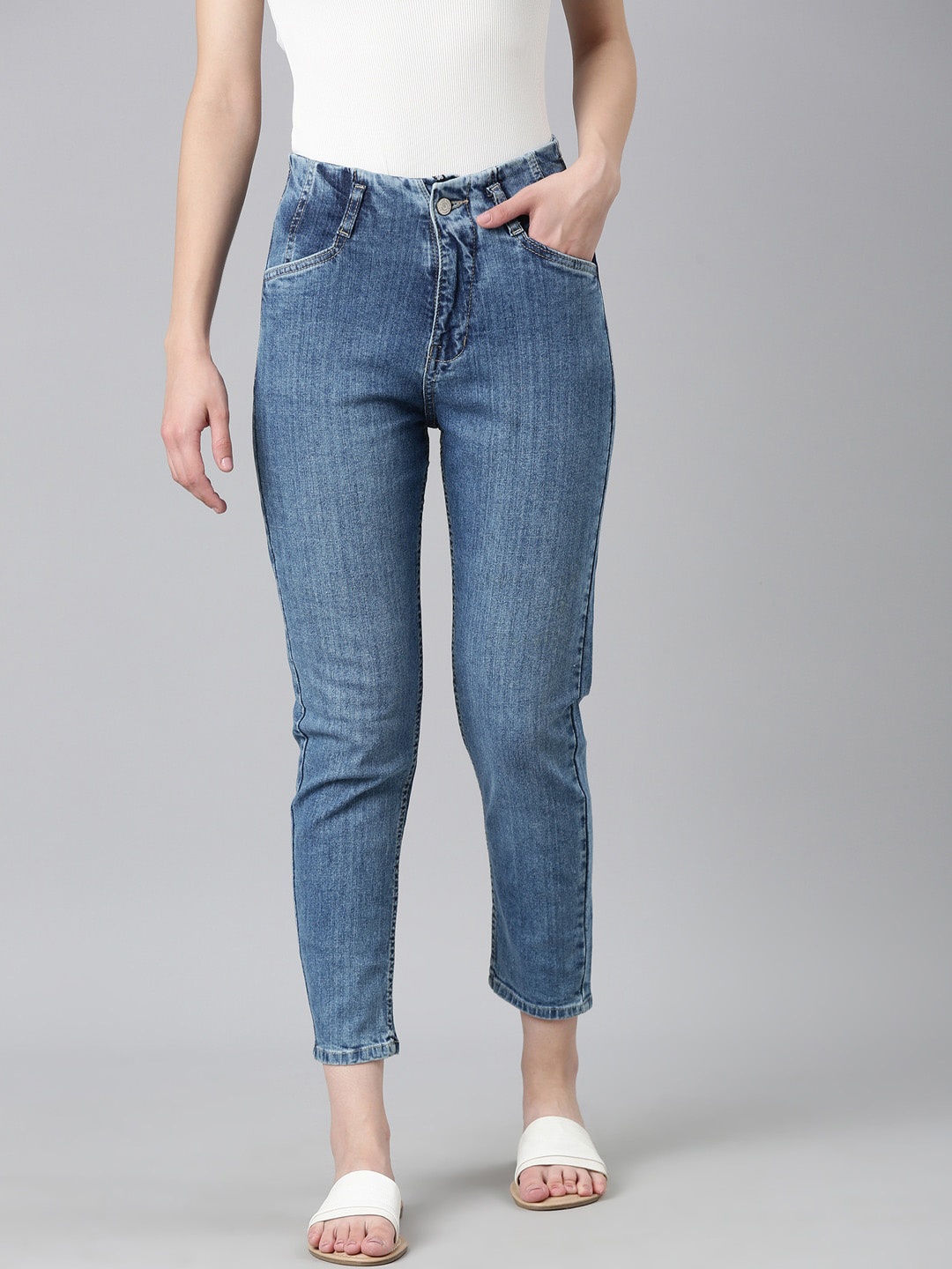

SHOWOFF Women Jean Slim Fit Light Fade Acid Wash Stretchable Jeans, Blue