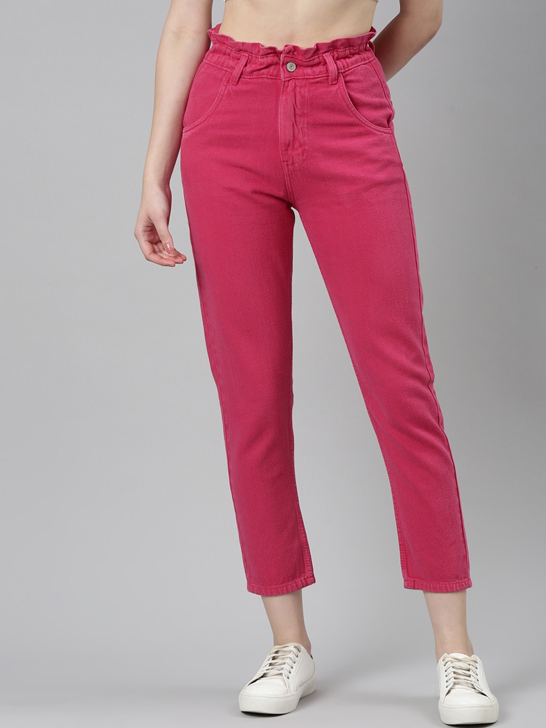 

SHOWOFF Women Regular Fit Jean Acid Wash Jeans, Fuchsia