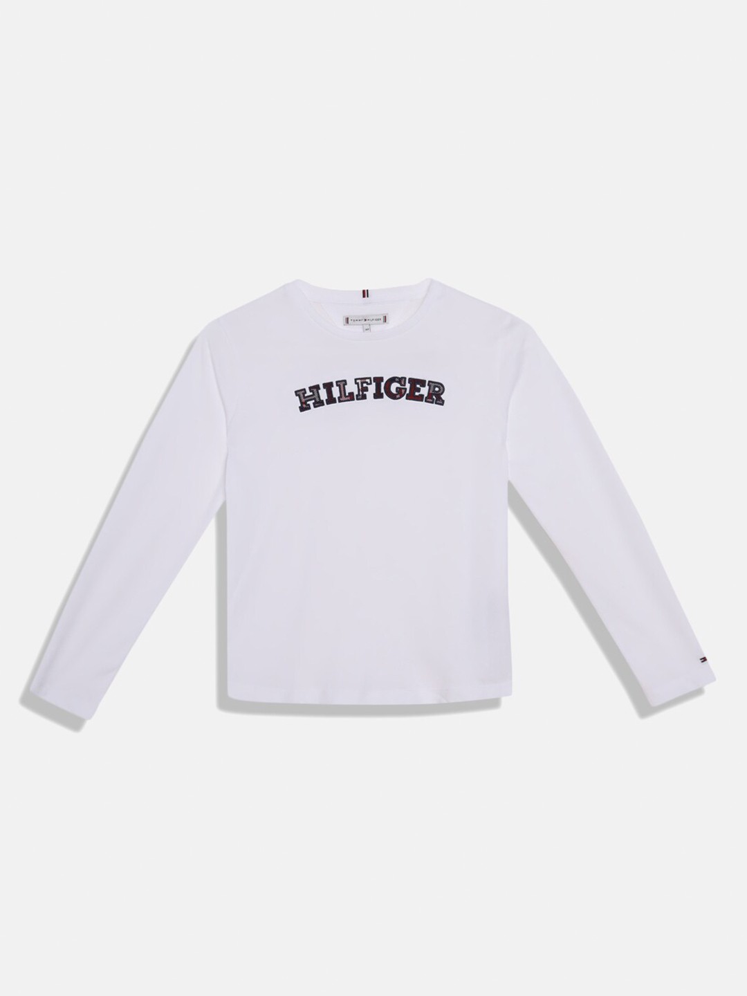 

Tommy Hilfiger Girls Typography Printed Pure Cotton T-shirt, White