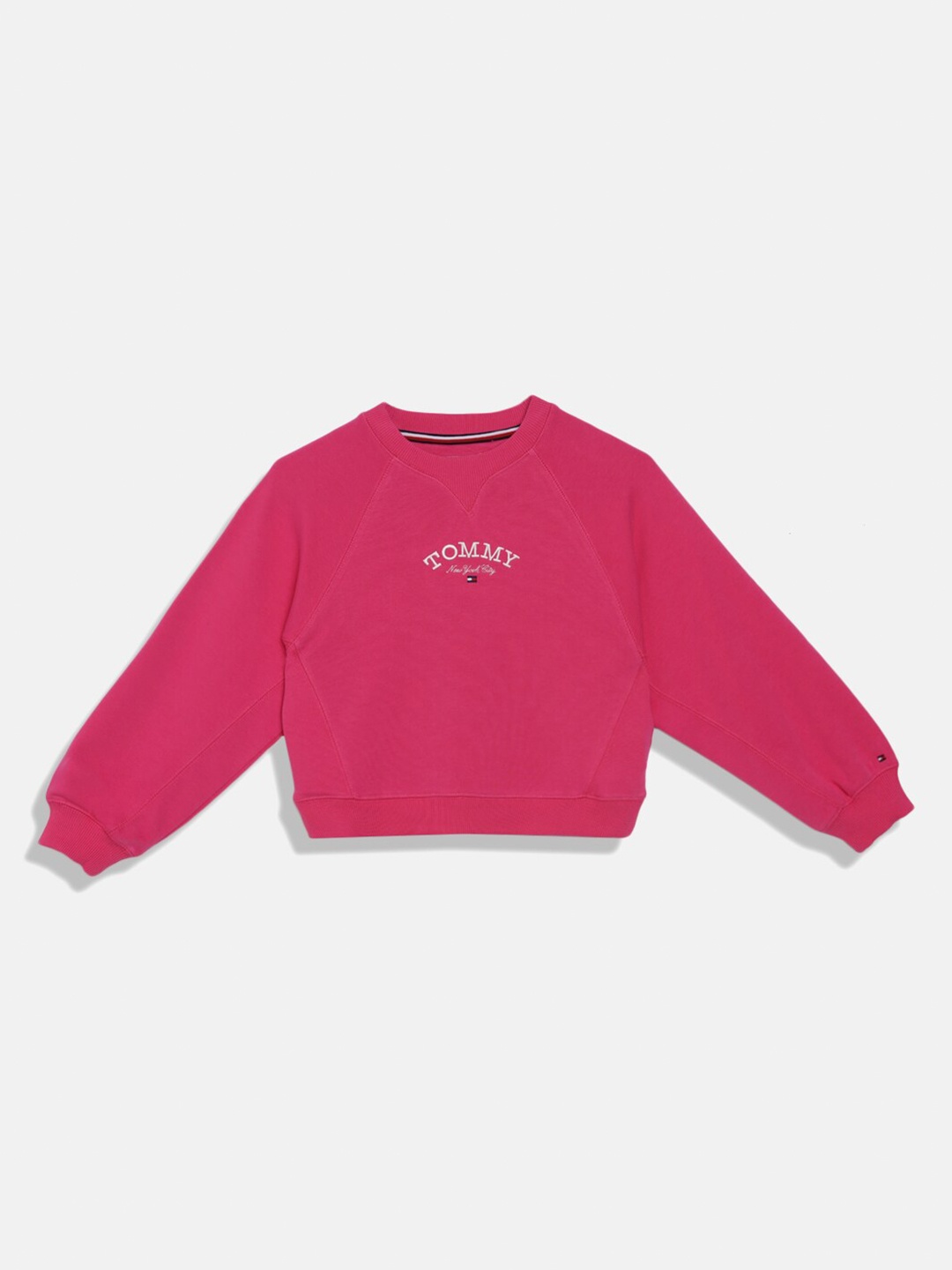 

Tommy Hilfiger Girls Round Neck Cotton Sweatshirt, Pink