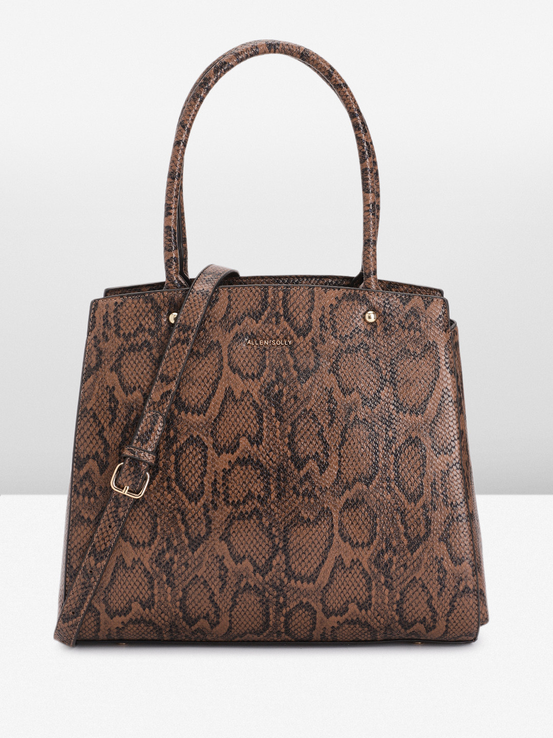 

Allen Solly Cheetah Textured PU Structured Shoulder Bag, Brown