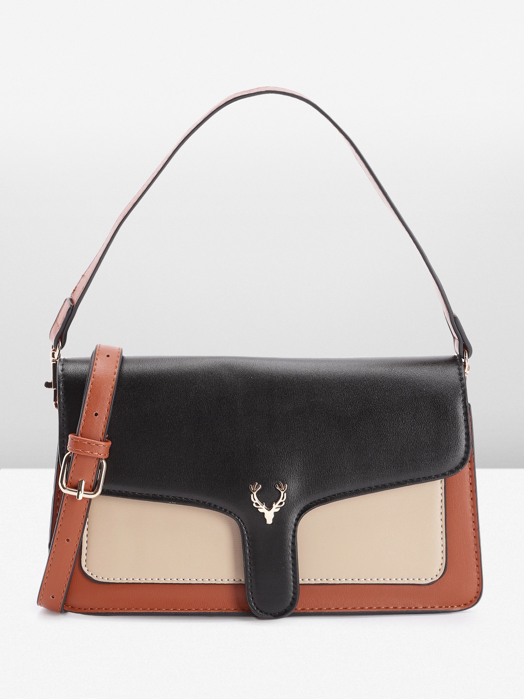 

Allen Solly Women Solid Satchel, Tan