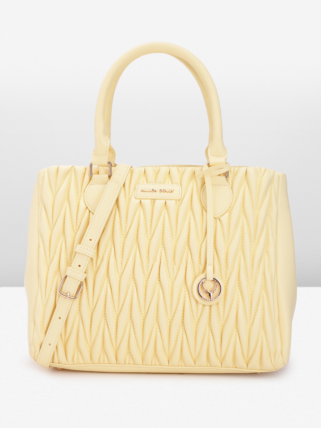 

Allen Solly Structured Handheld Bag, Yellow