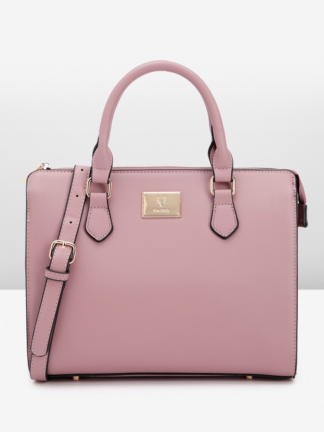 

Allen Solly Solid Handheld Bag, Pink
