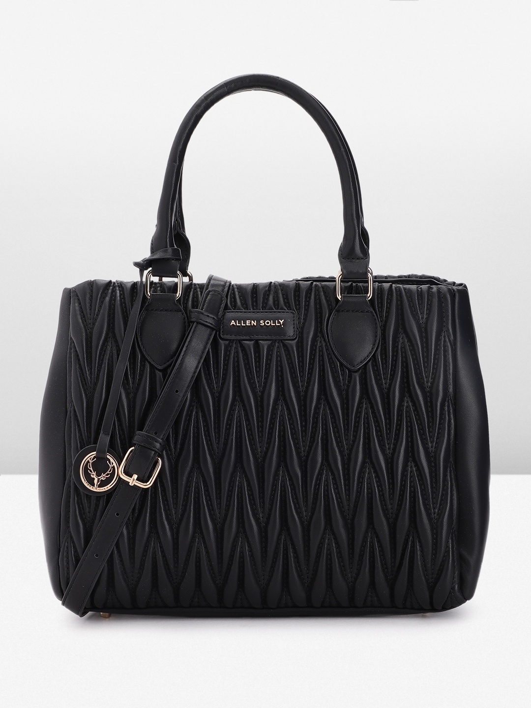 

Allen Solly Structured Handheld Bag, Black