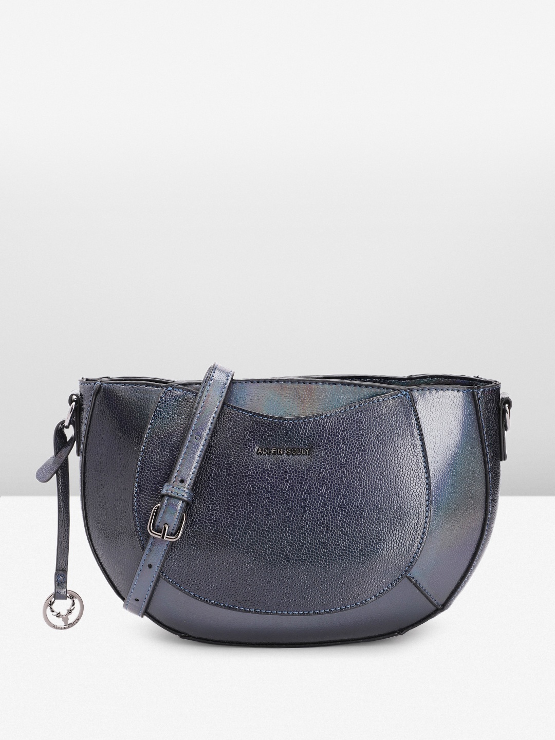 

Allen Solly Structured Sling Bag with Iridescent Detail, Blue