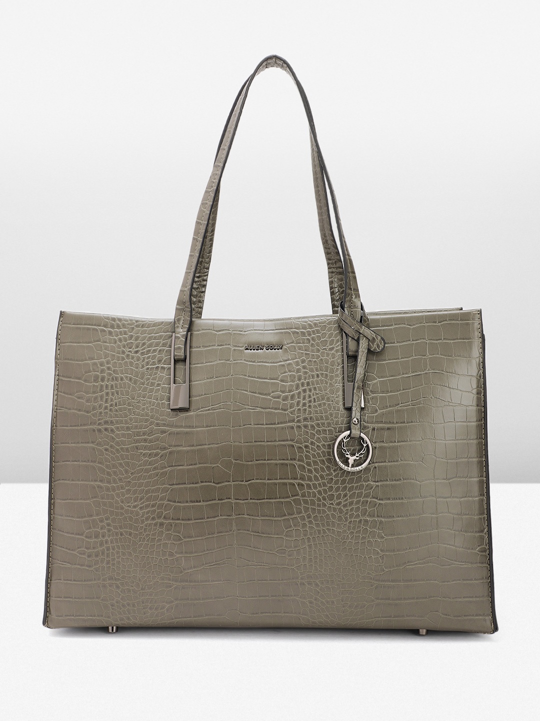 

Allen Solly Animal Textured Structured Laptop Shoulder Bag, Olive