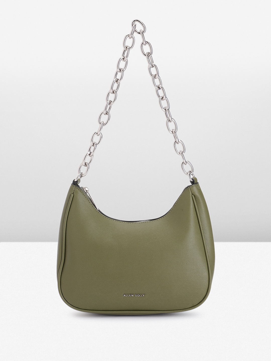 

Allen Solly Abstract Textured Structured Mini Shoulder Bag, Olive