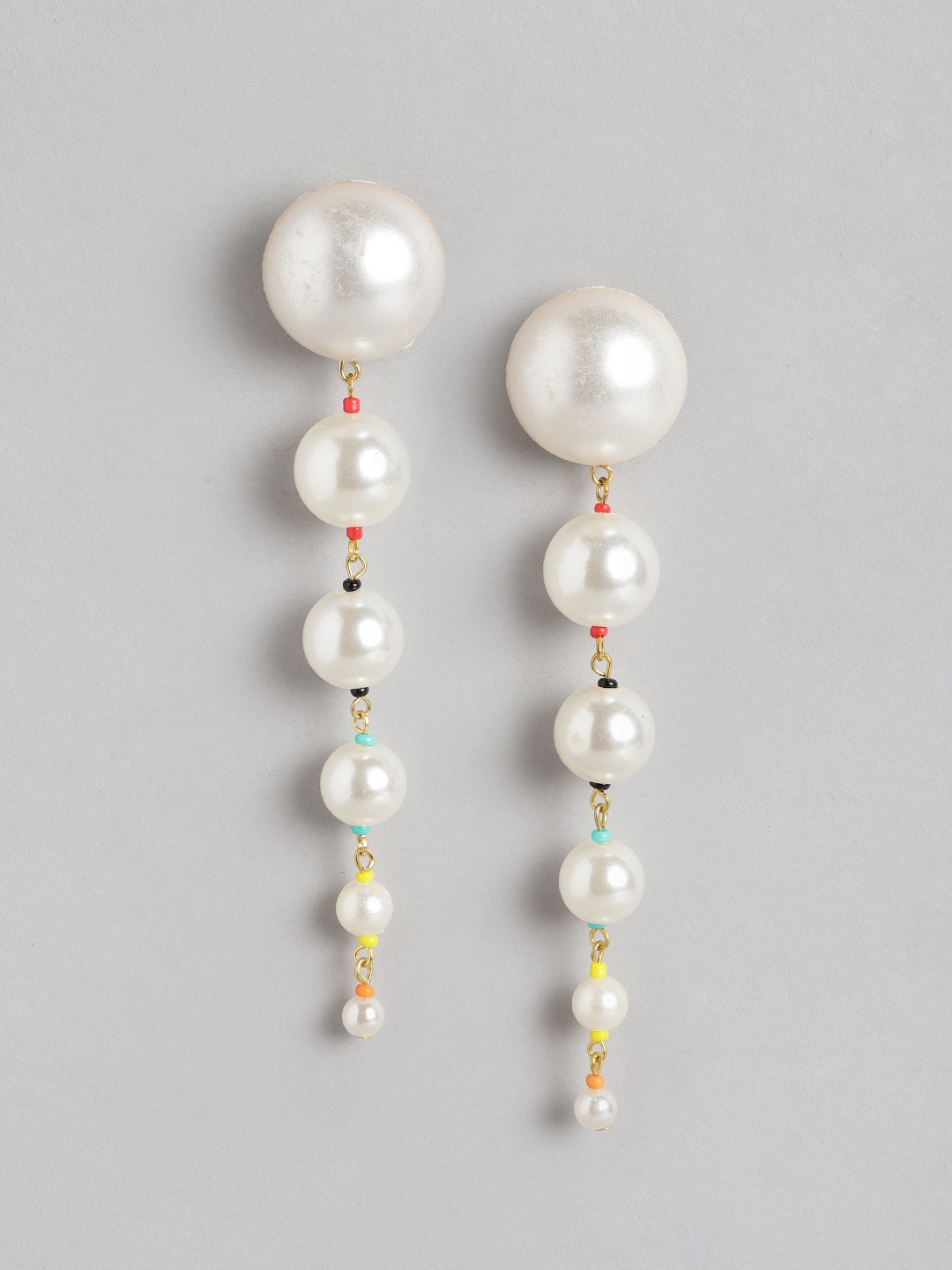 

DressBerry Braded Drop Earrings, White