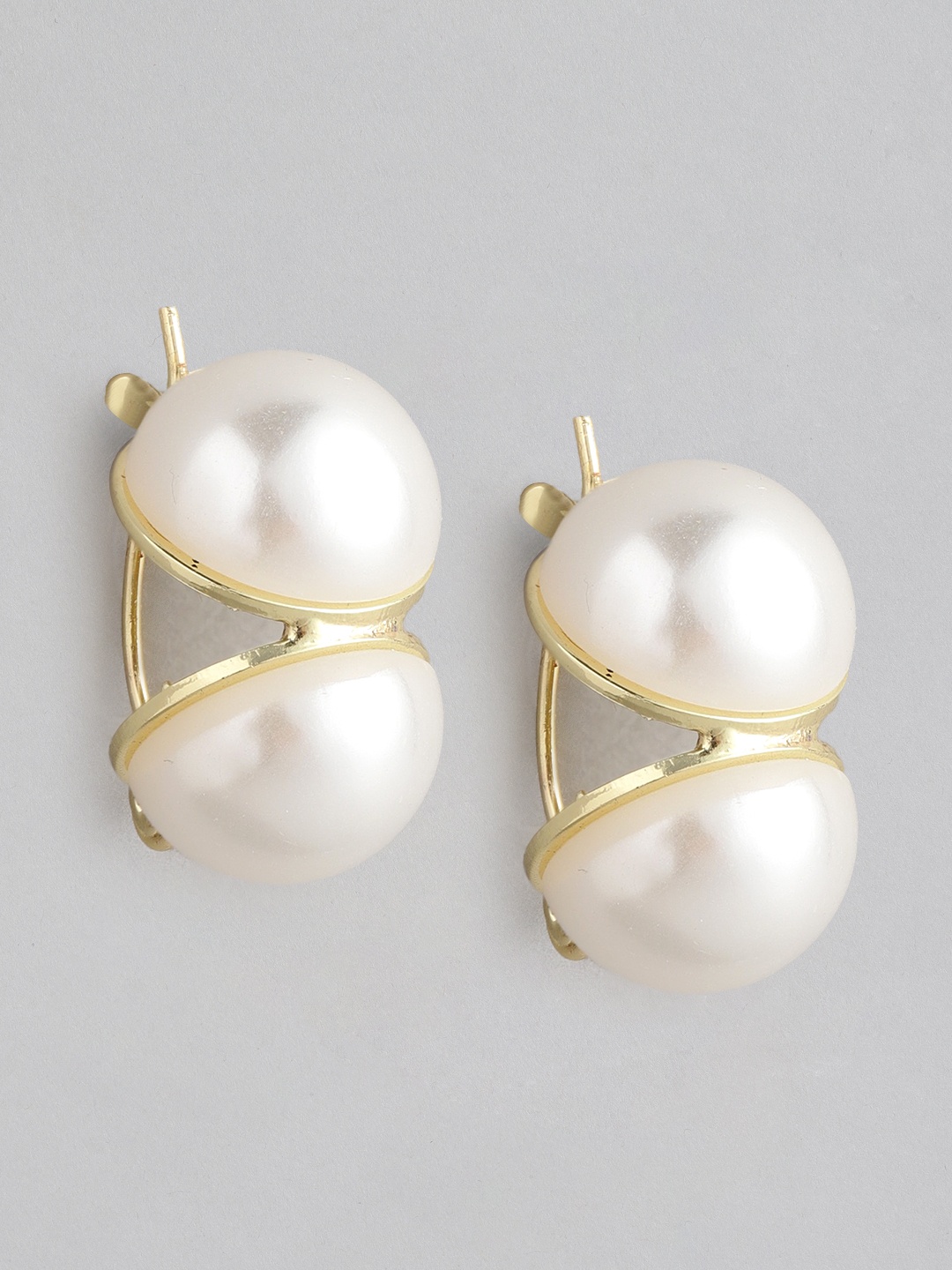 

DressBerry Beaded Circular Hoop Earrings, Gold