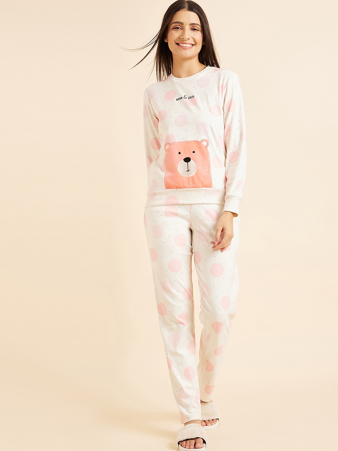 

Sweet Dreams Women Printed T-Shirt With Trousers, Pink