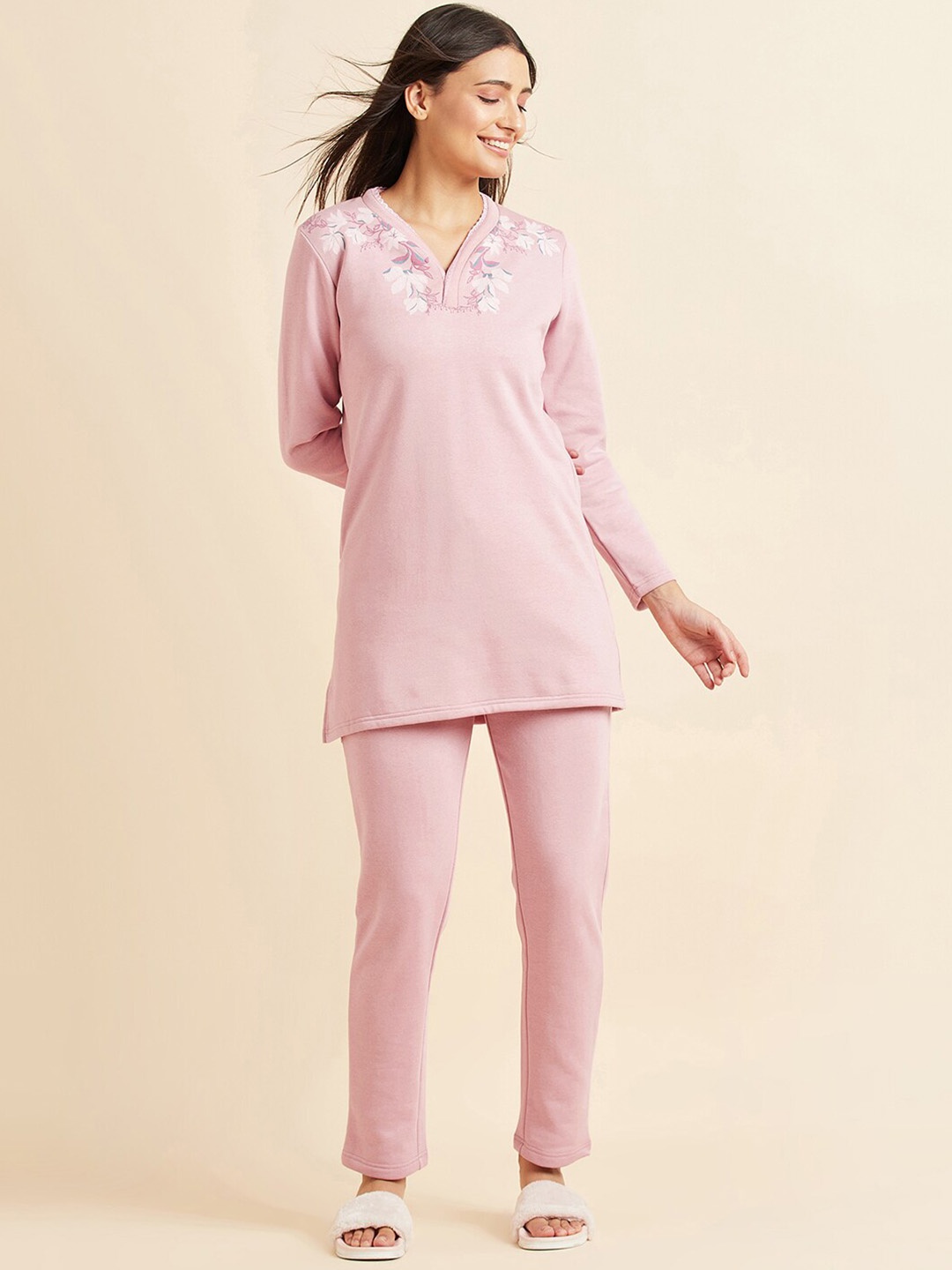 

Sweet Dreams Longline Top With Pyjamas, Pink