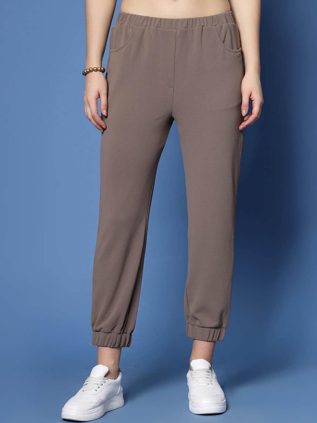 

plusS WORX Women Joggers Trousers, Brown