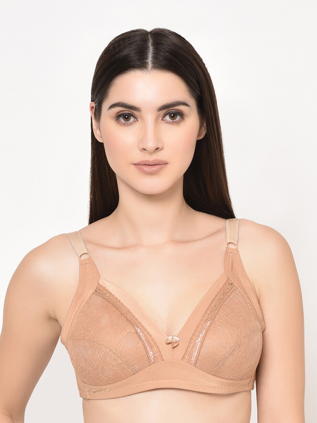 

Da Intimo Medium Coverage Lightly Padded Bra With All Day Comfort, Beige