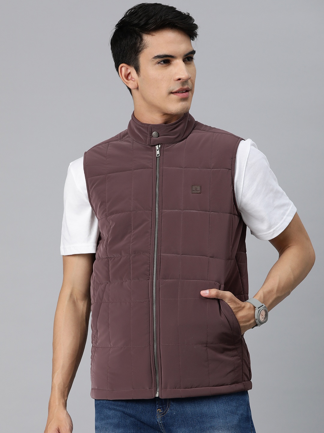 

Pierre Carlo Men Solid Sporty Jacket, Brown
