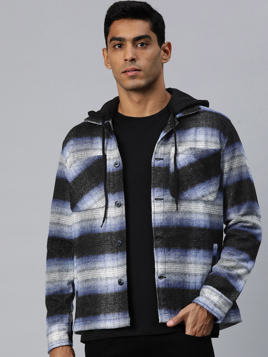 

Pierre Carlo Men Checked Tailored Jacket, Blue