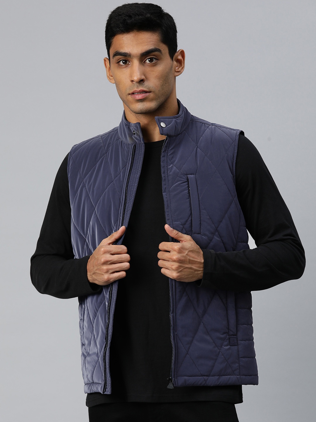 

Pierre Carlo Men Quilted Jacket, Navy blue