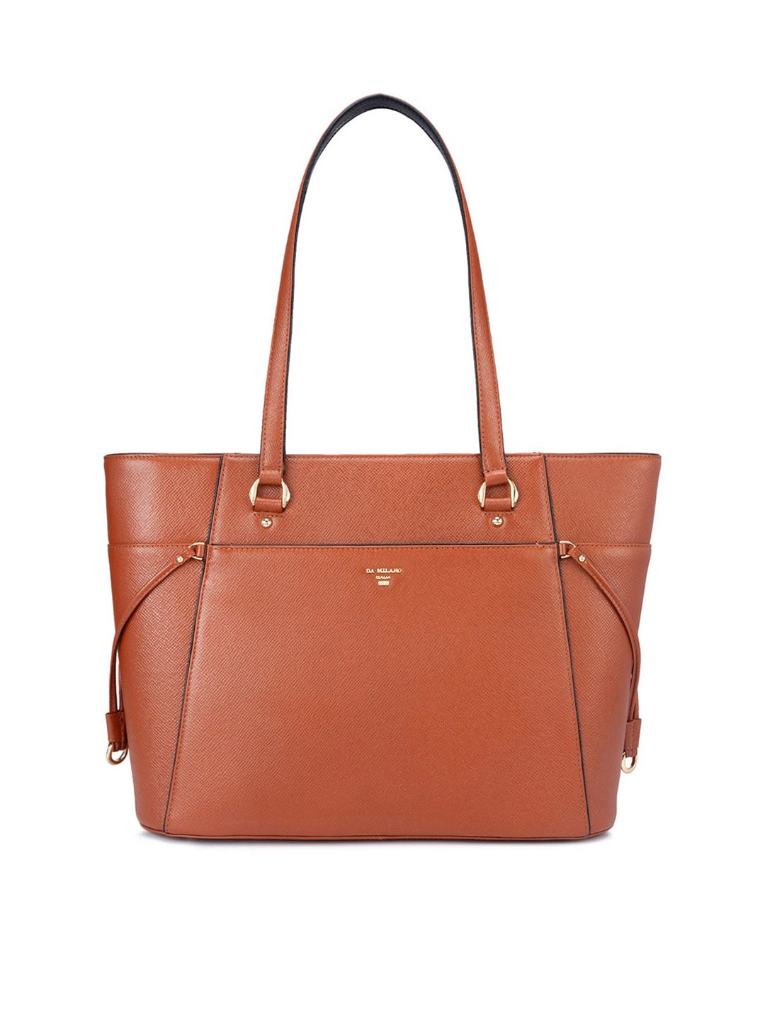 

Da Milano Leather Structured Shoulder Bag, Brown