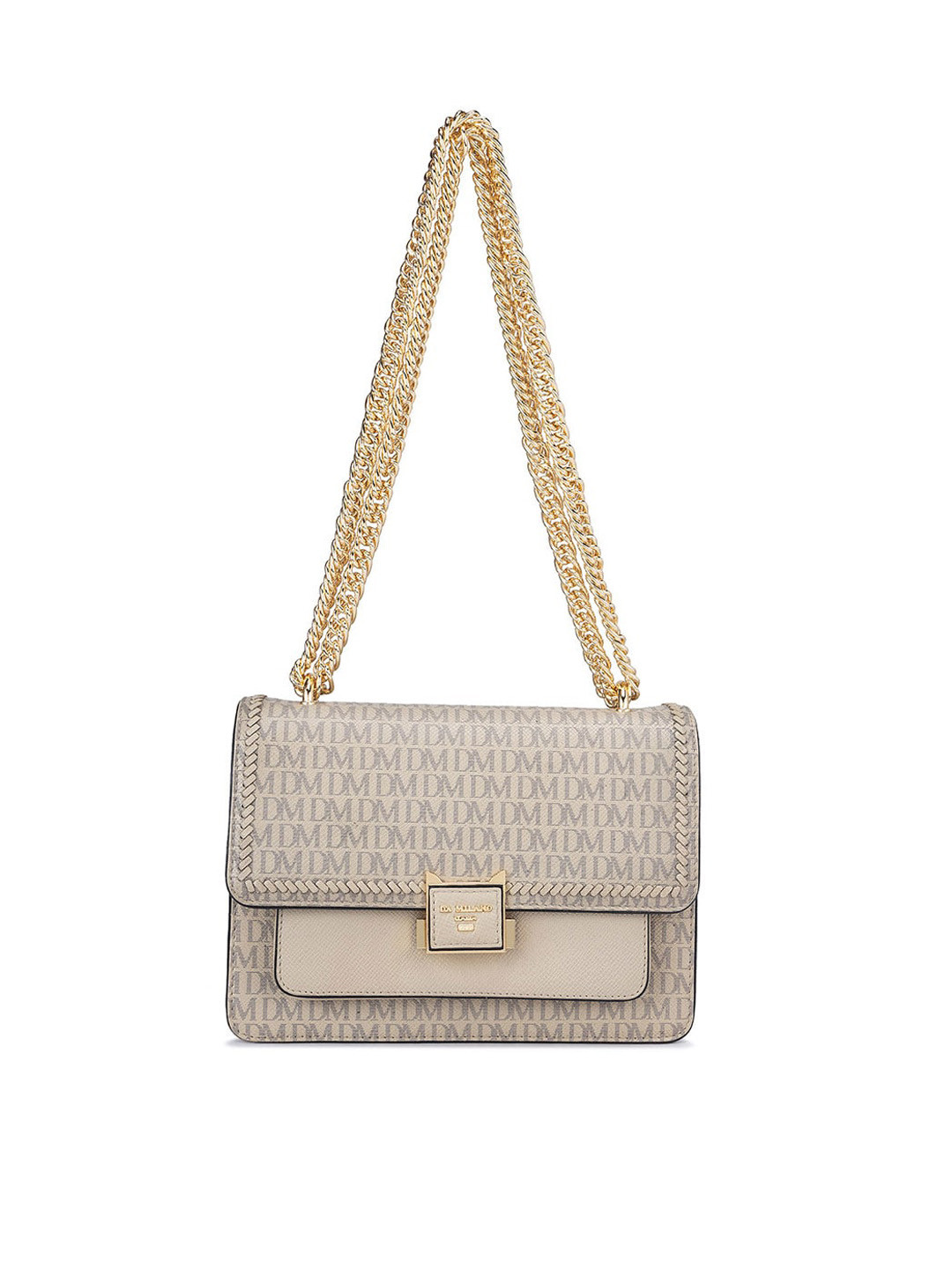 

Da Milano Textured Leather Structured Shoulder Bag, Brown