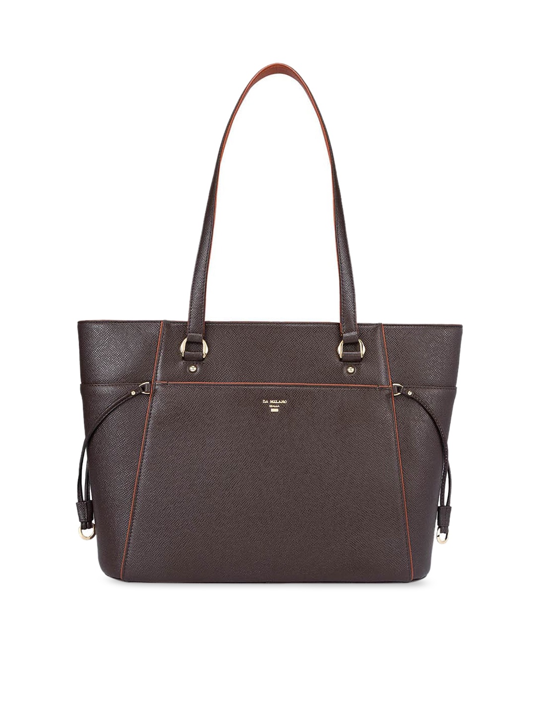 

Da Milano Textured Leather Oversized Shopper Shoulder Bag, Brown