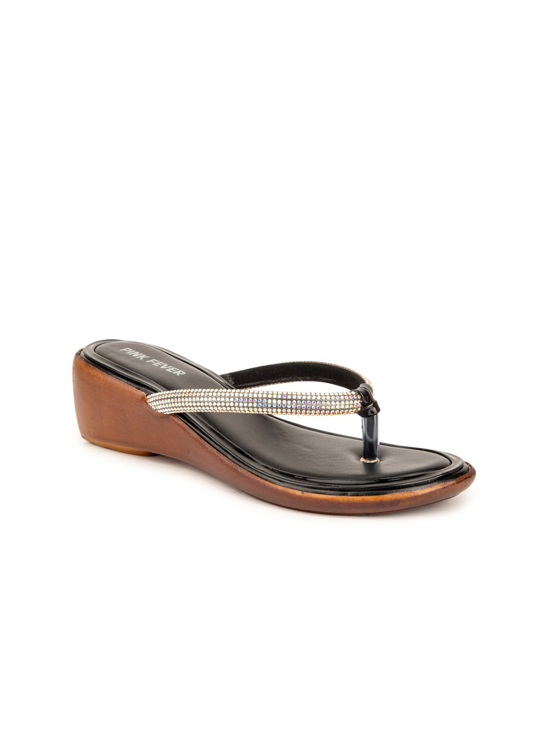 

Pink Fever Embellished Comfort Heels, Black