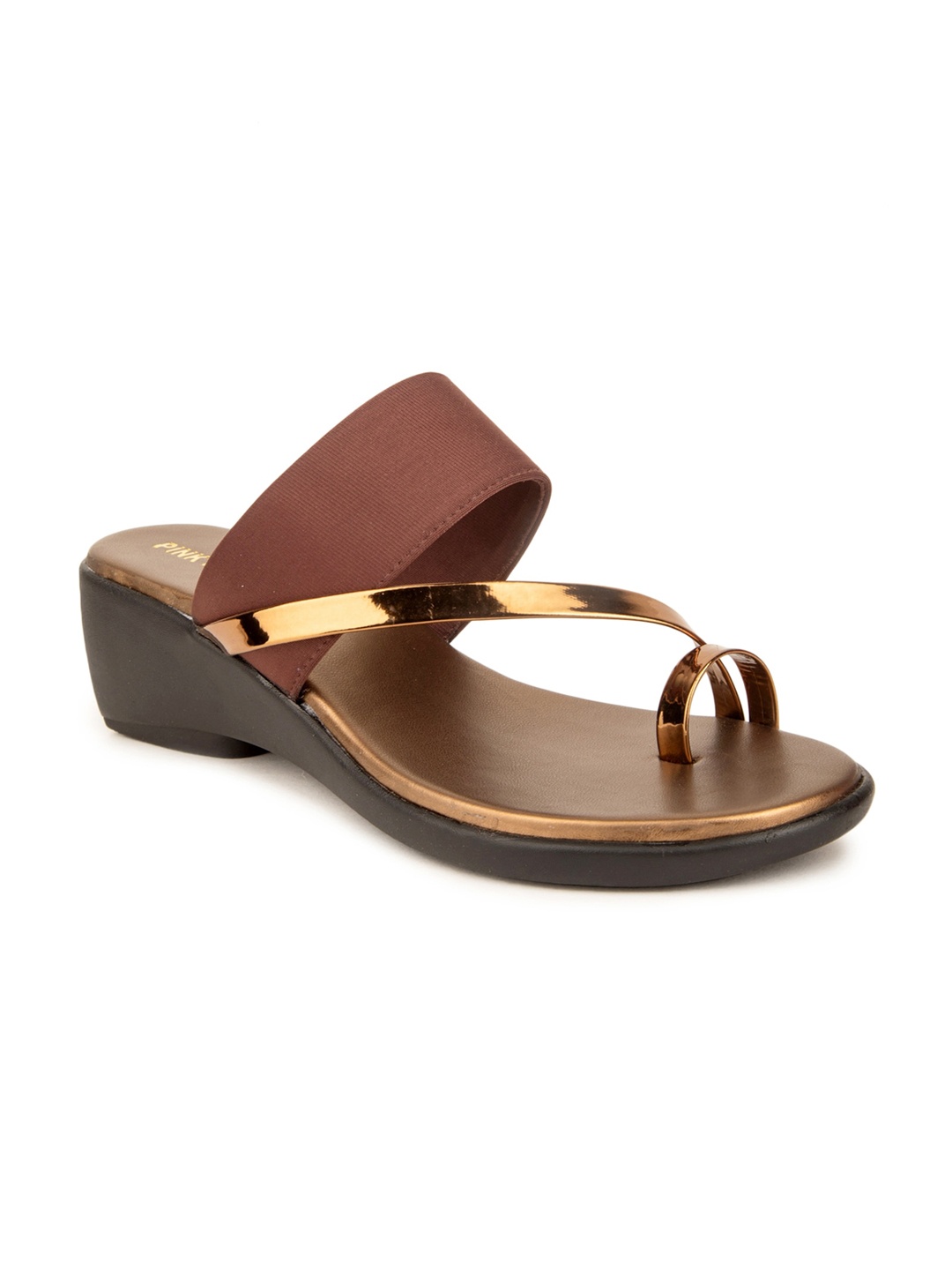 

Pink Fever One Toe Comfort Heels, Brown