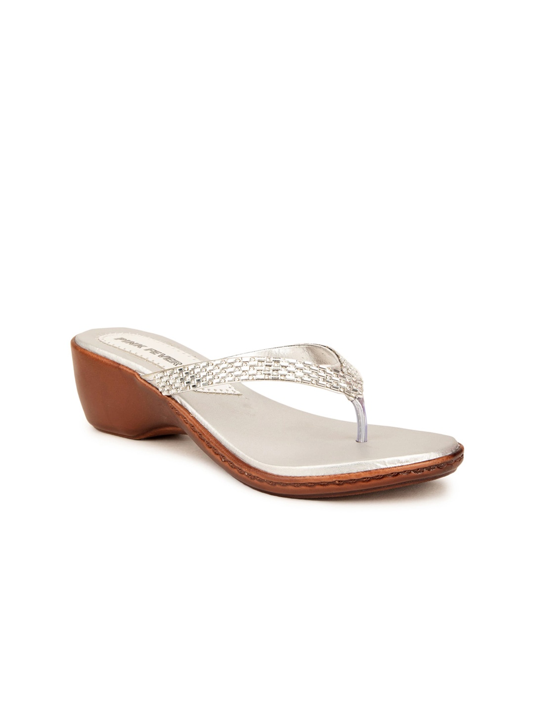 

Pink Fever Embellished Wedge Heels, Silver