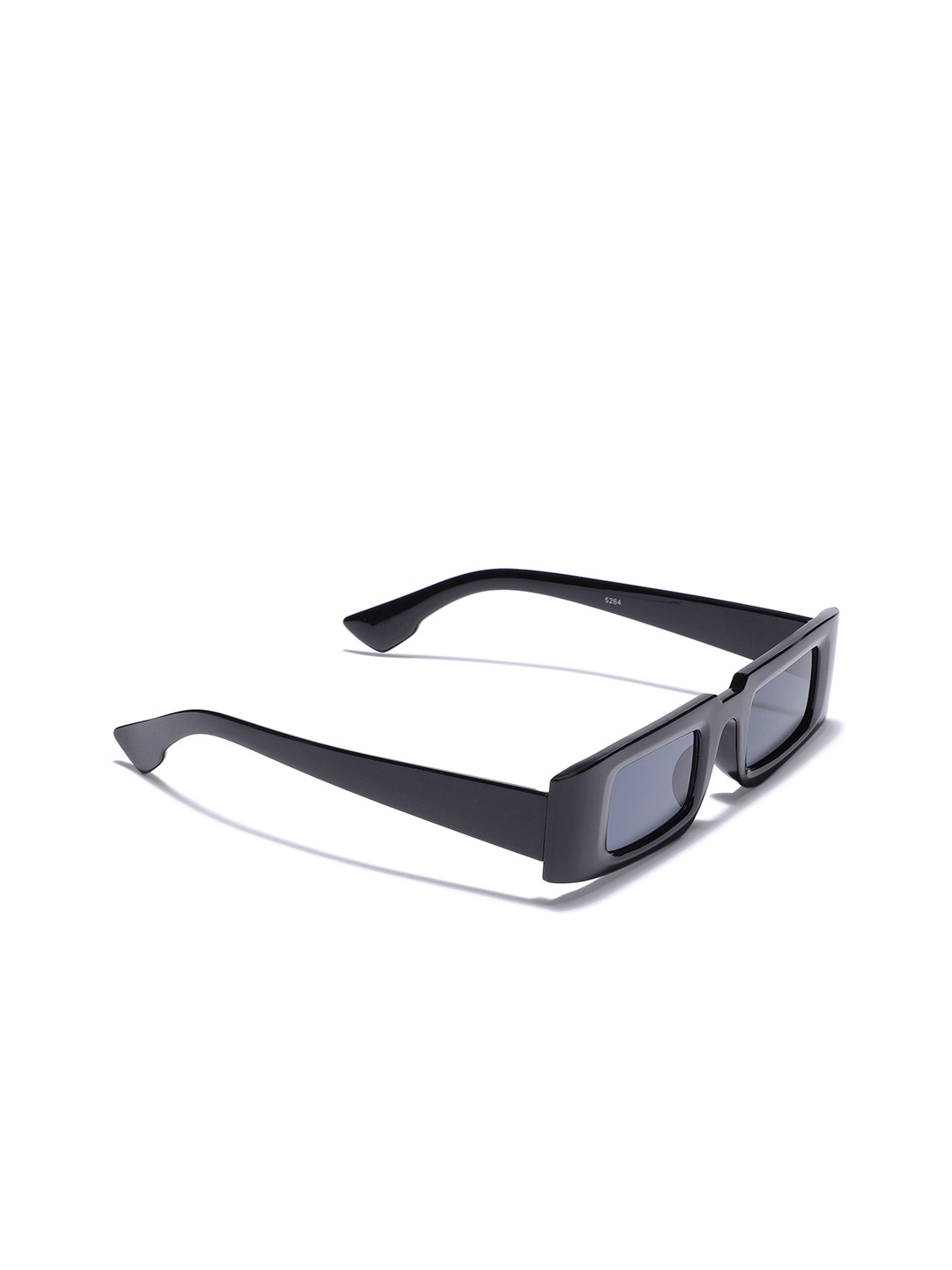 

DressBerry Unisex Brown Lens & Black Rectangle Sunglasses with UV Protected Lens
