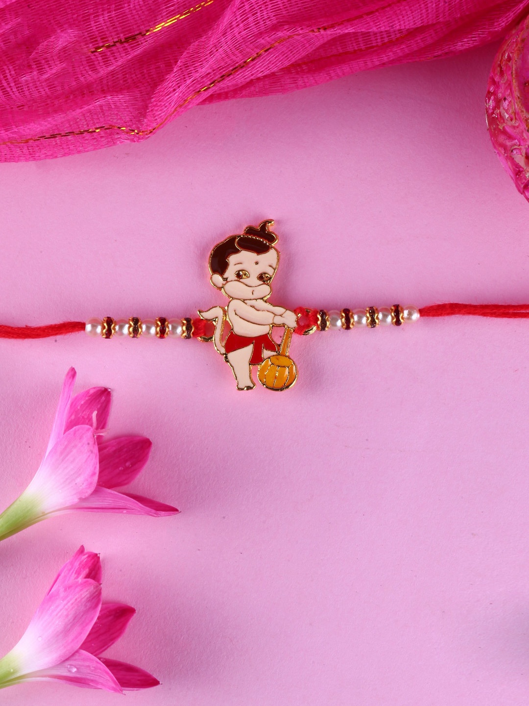 

Vighnaharta Set Of 2 Charm Detail Rakhi, Gold