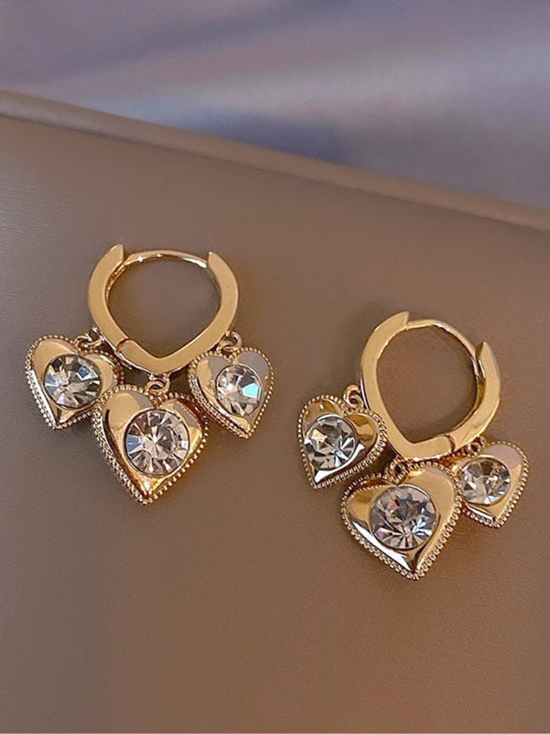 

VIEN Gold Plated Contemporary Hoop Earrings