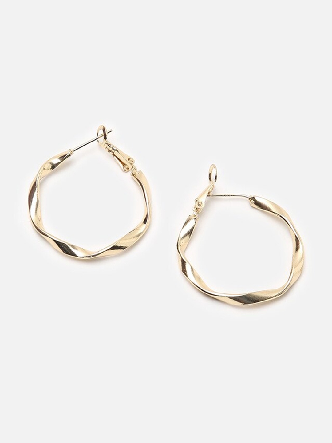 

FOREVER 21 Gold-Plated Contemporary Hoop Earrings