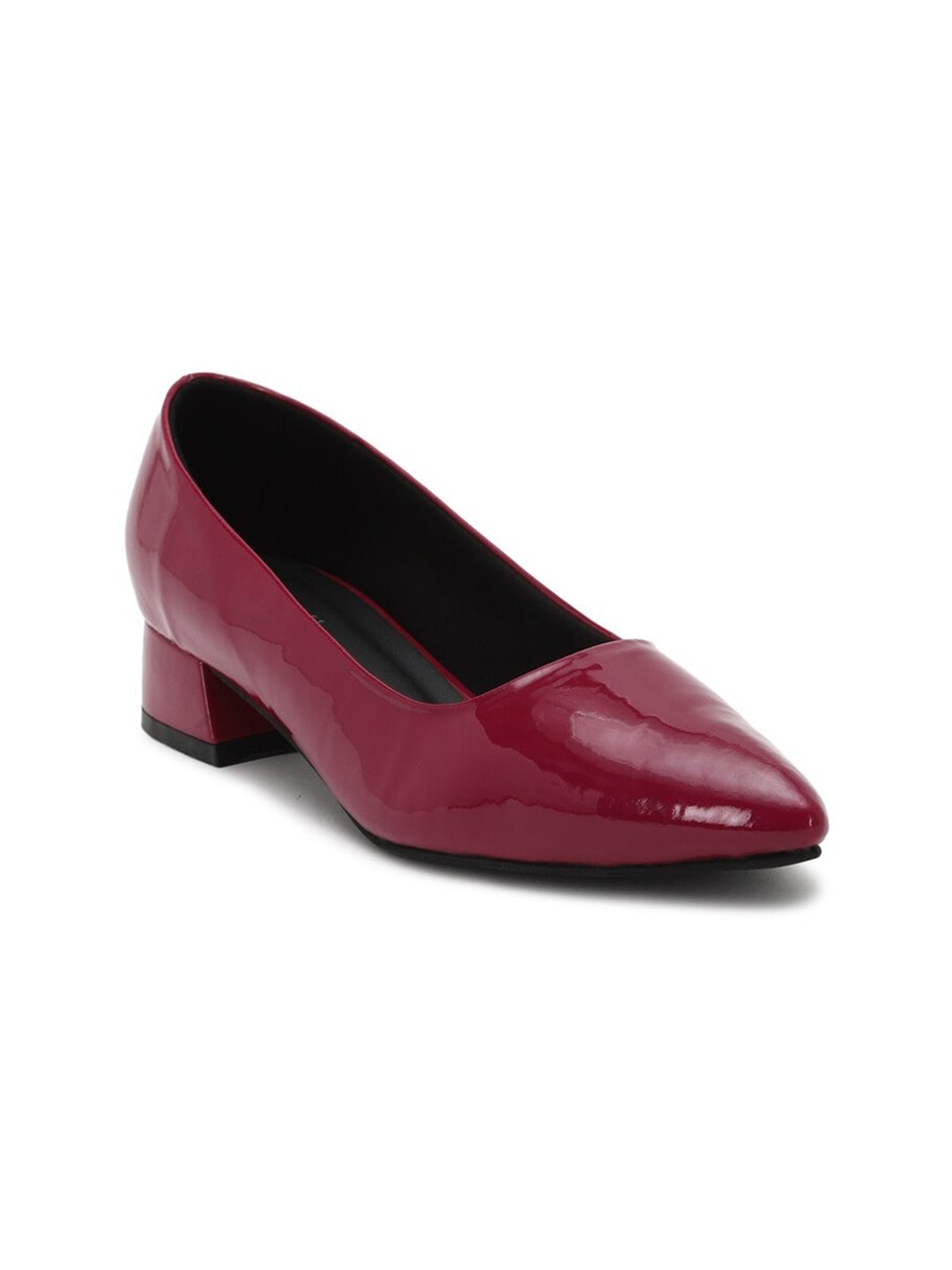 

FOREVER 21 Pointed Toe Block Heel Pumps, Maroon