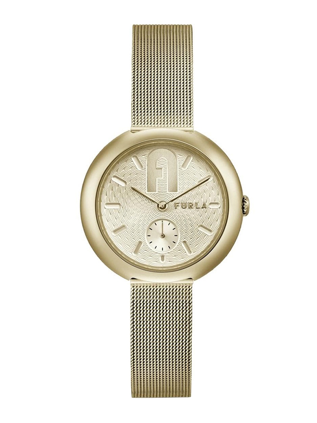

Furla Women Textured Dial & Analogue Watch WW00013006L2, Gold