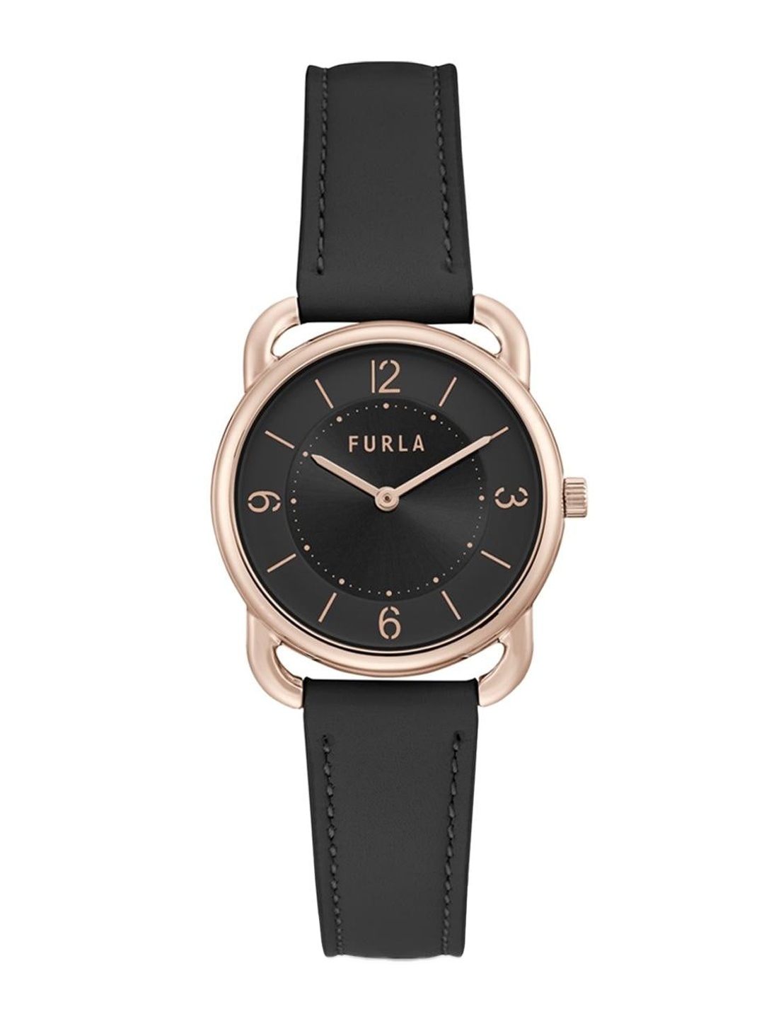 

Furla Women Textured Dial & Leather Straps Analogue Watch WW00021013L3, Black