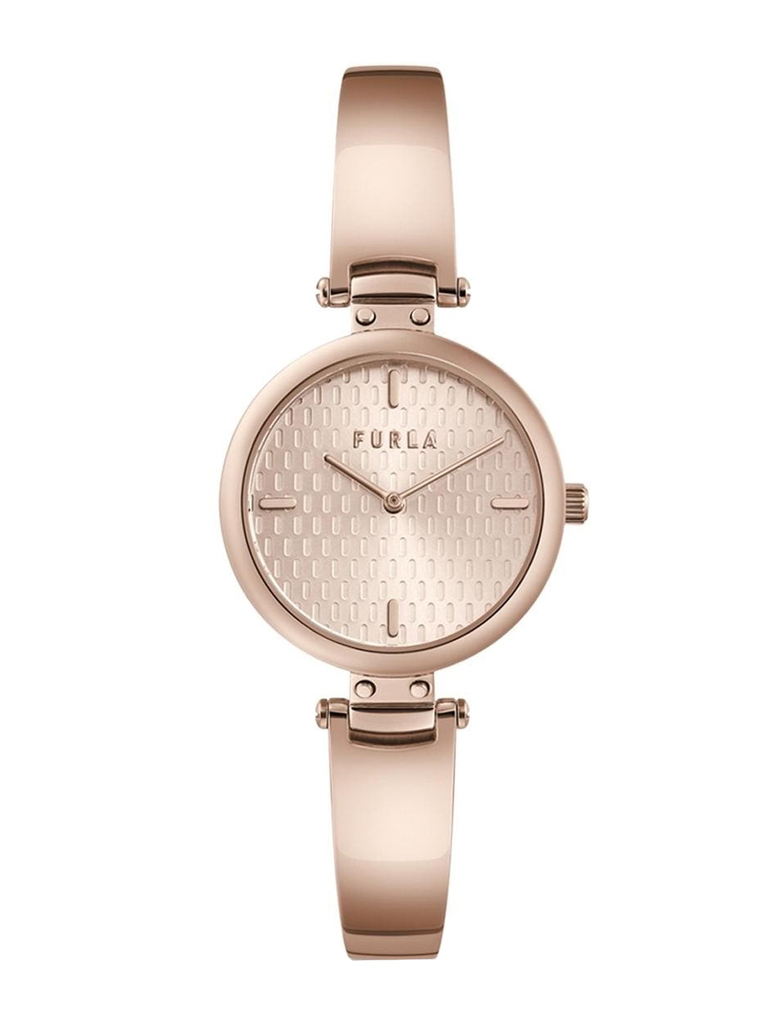 

Furla Women Textured Dial & Straps Analogue Watch WW00018007L3, Rose gold