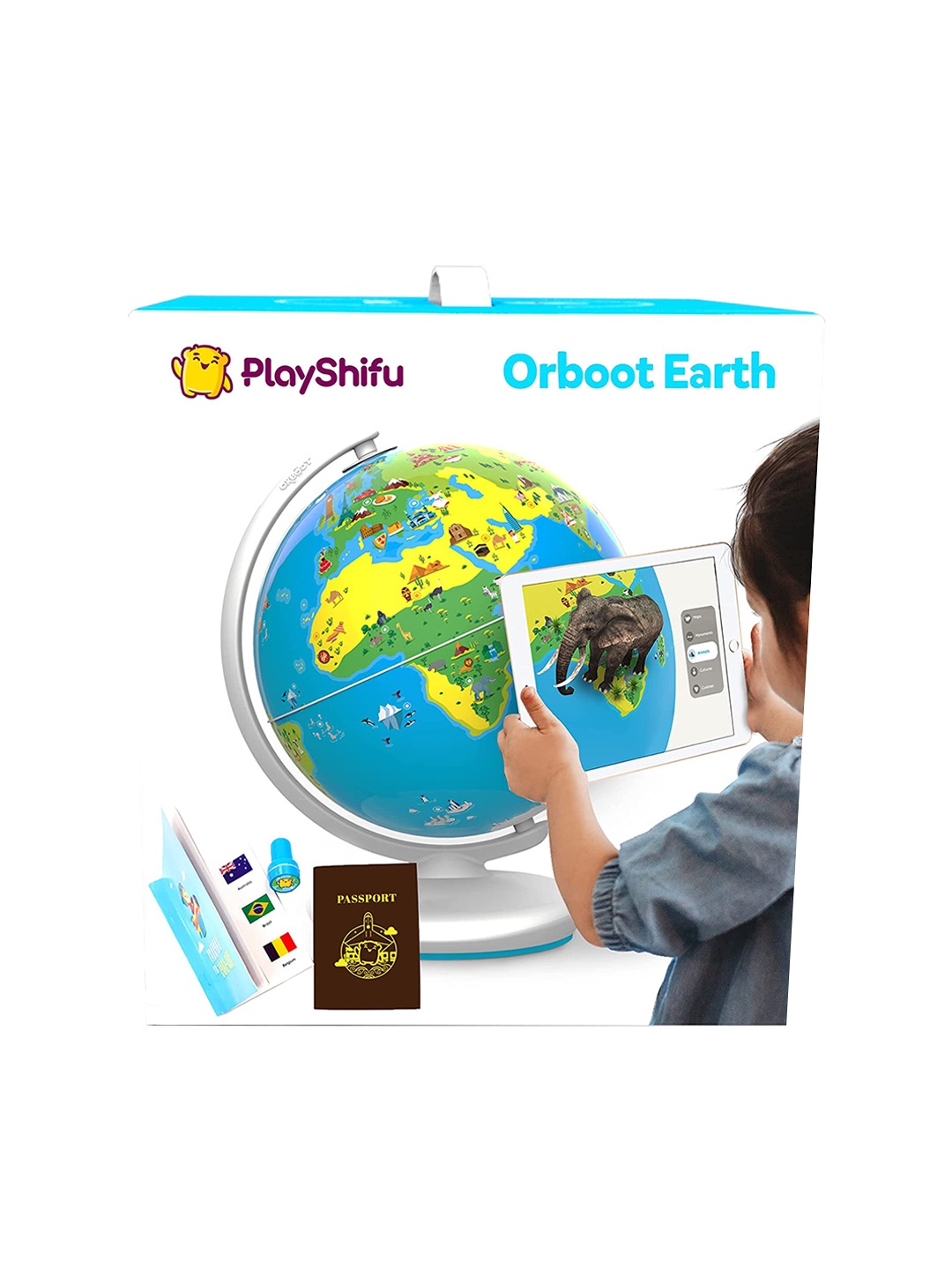

Playshifu Kids Printed Educational Globe, Blue