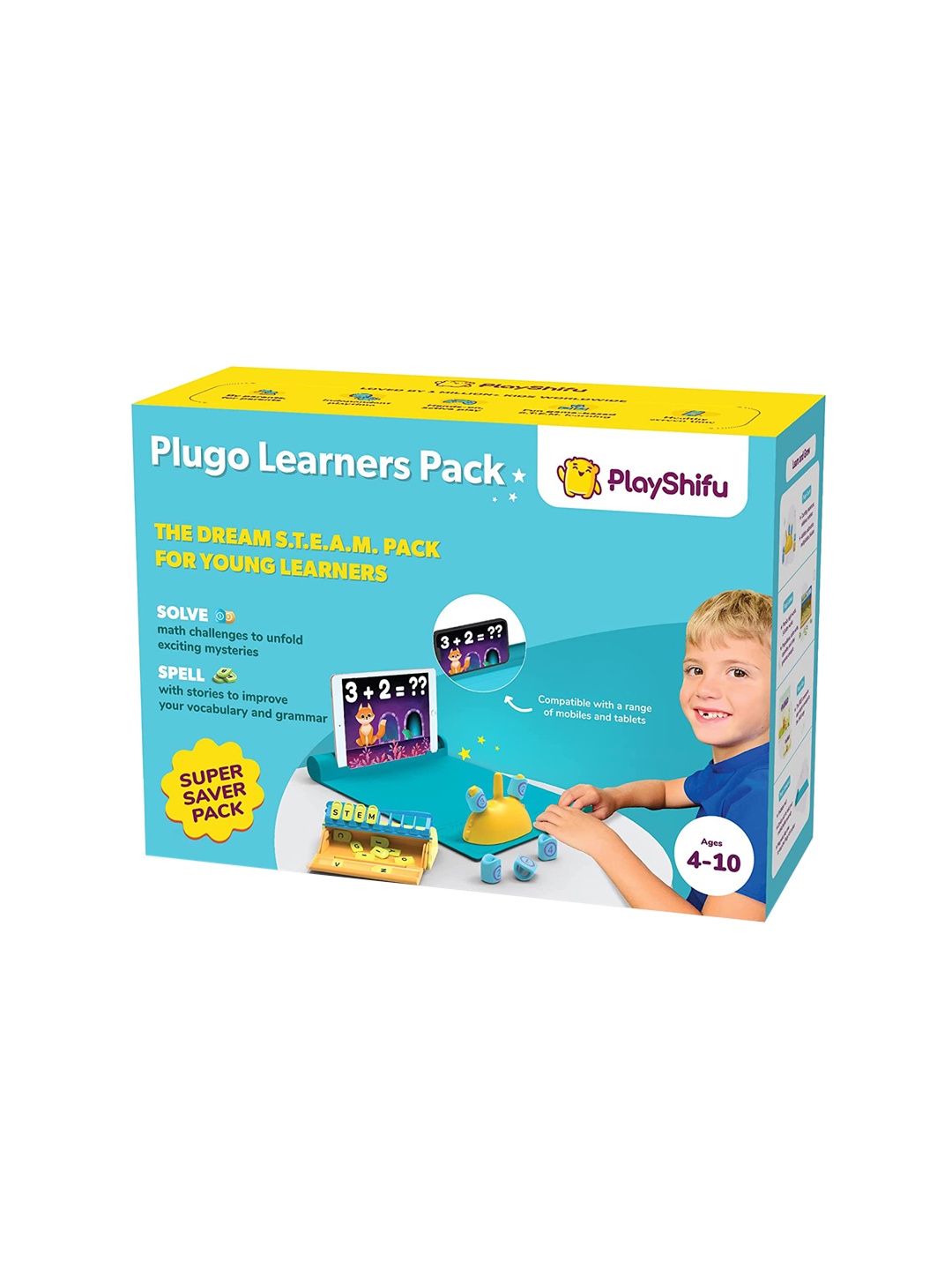 

Playshifu Kids Stem Math Learning Toy, Blue