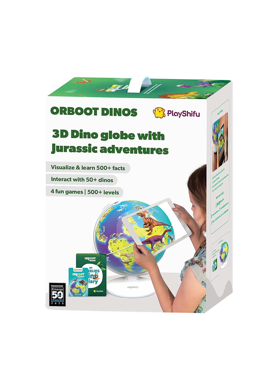 

Playshifu Kids Blue Plastic Dinosaur Learning Toys, Multi